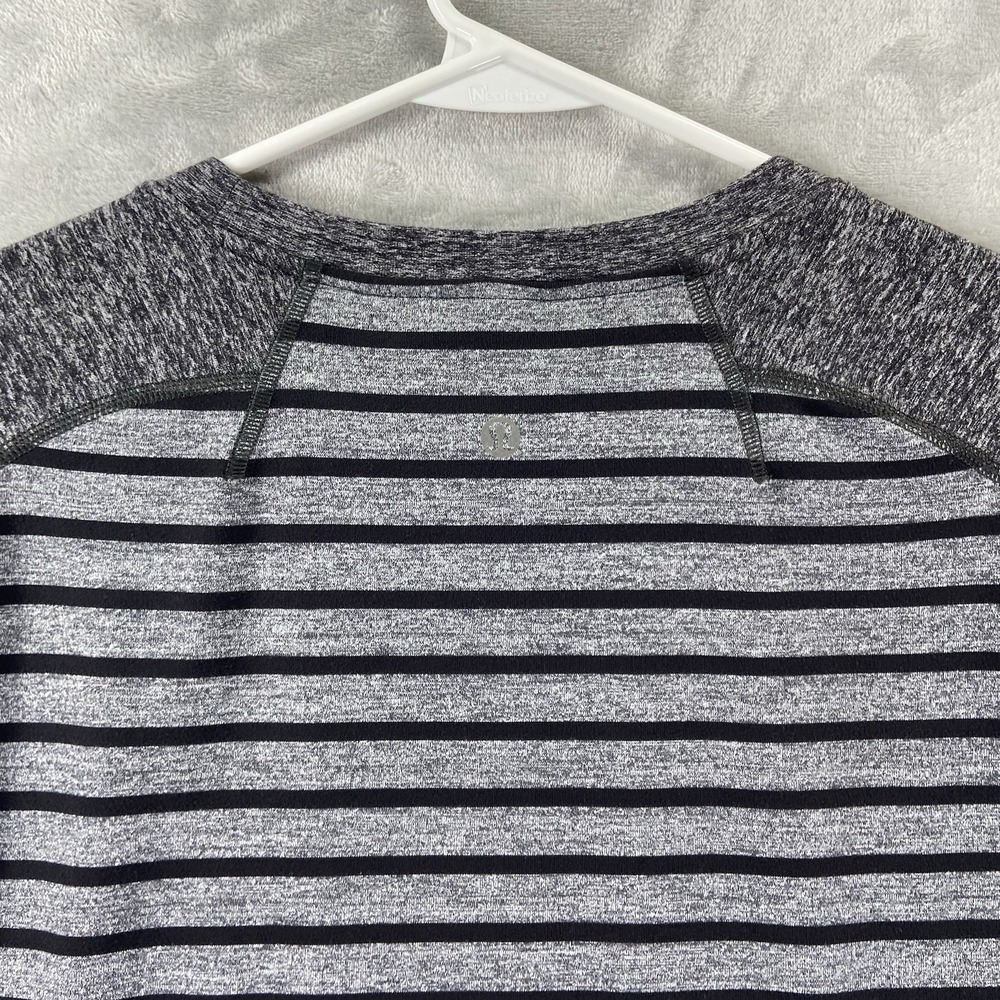 Lululemon Shirt men's Large Long Sleeve Performance Tee Striped Crew Neck Casual - Picture 9 of 11